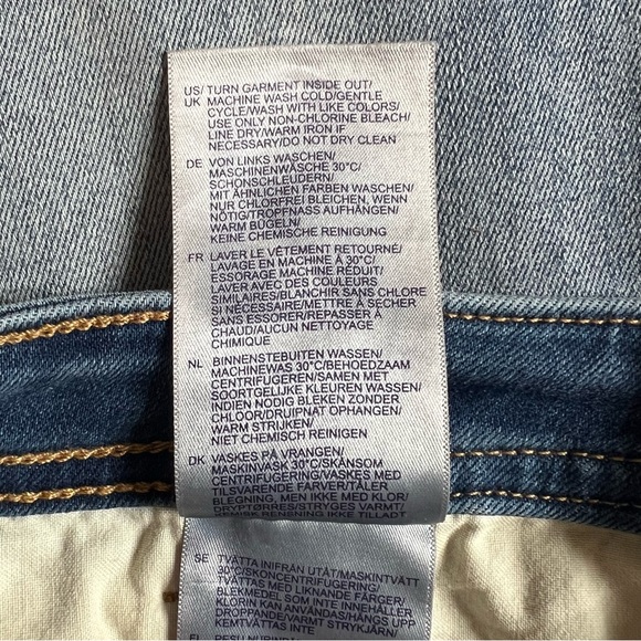 NYDJ Teresa Button Fly Raw Hem Ankle Wide Leg Jeans in Clean Clayburn, Size 12 - Picture 7 of 15